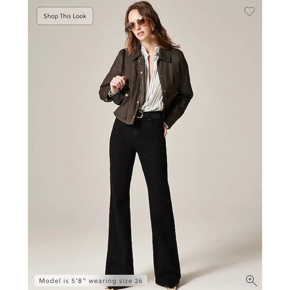 J. Crew Vintage flare jean Black Rinse NWT size 33